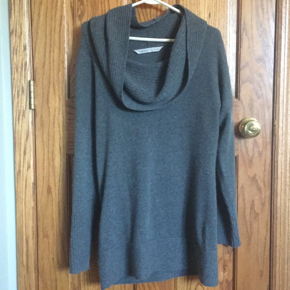 Athleta tunic 100% cashmere cowl sweater